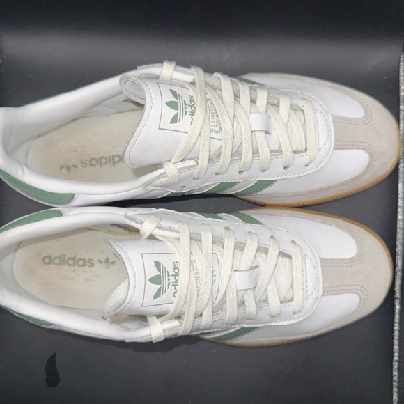 Size 6Y - Adidas Samba OG J ‘White Silver Green’, JP5479, Very Clean, No OG Box! - Picture 6 of 10